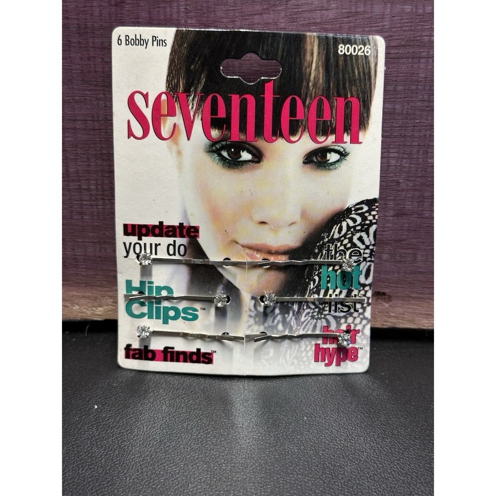 Seventeen Fab Finds Crystal Bobby Pins NIP Y2K 1998 90s Style
